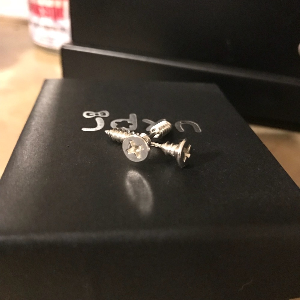 Silver Screw Earrings